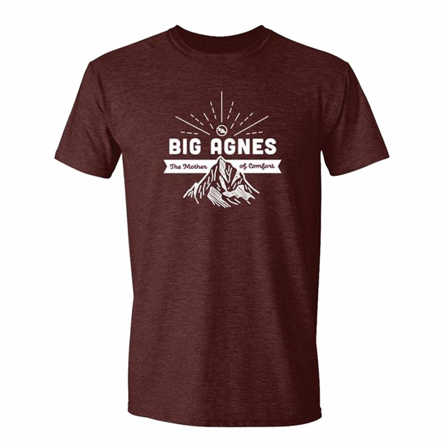 Apparel * | Big Agnes Men'S Mountain Rise T-Shirt Red Black Heather