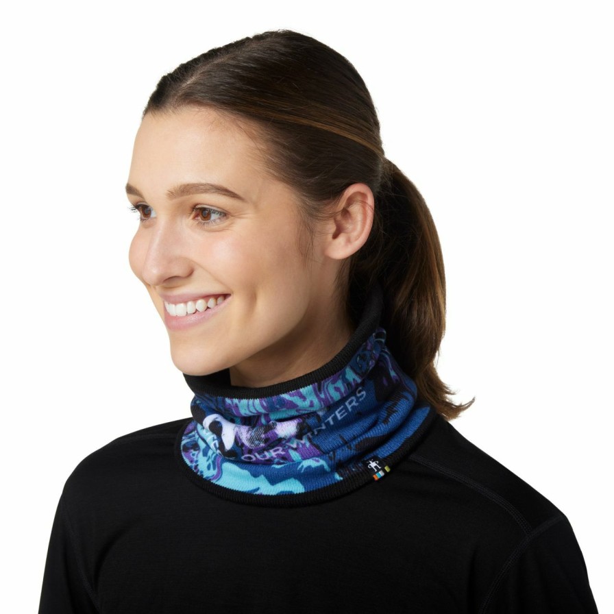 Snow * | Smartwool Pow Print Neck Gaiter