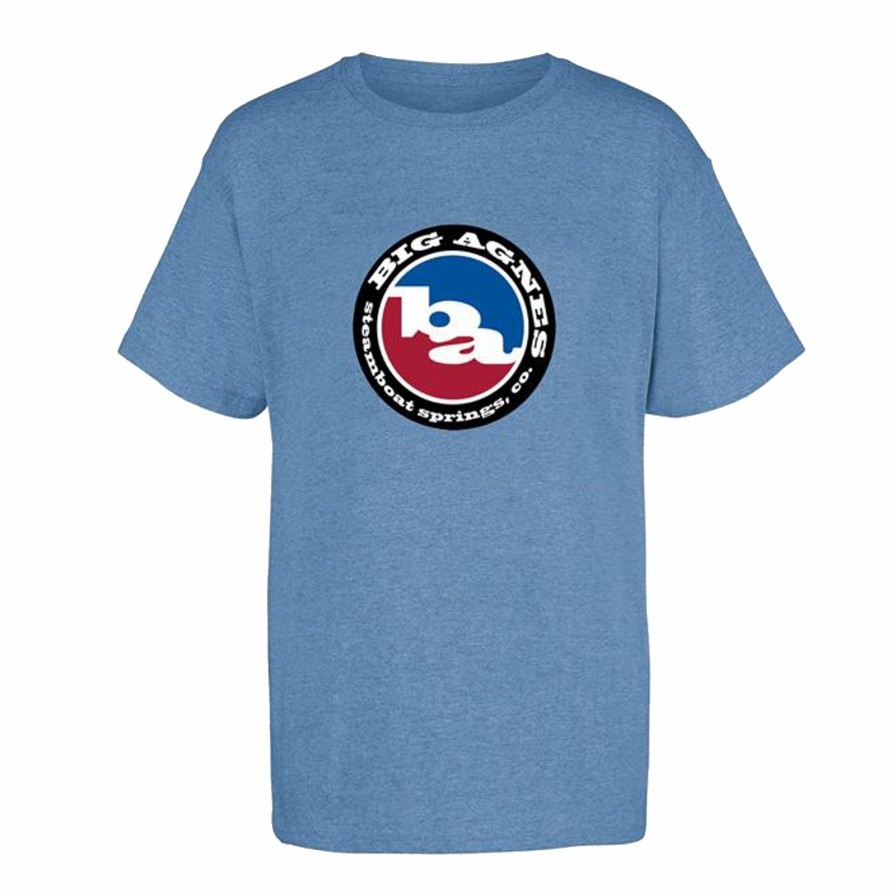 Apparel * | Big Agnes Kids' Classic Logo T-Shirt Blue Heather